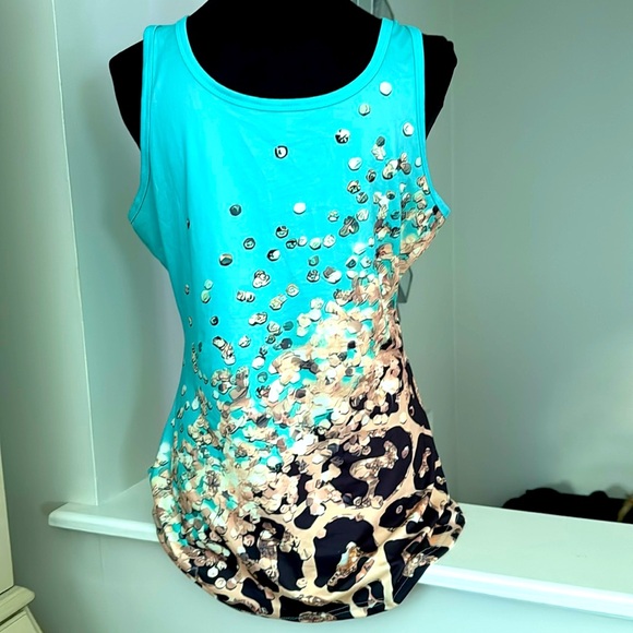 Pretty Sleeveless Tank Top - New Without Tags - Picture 3 of 7